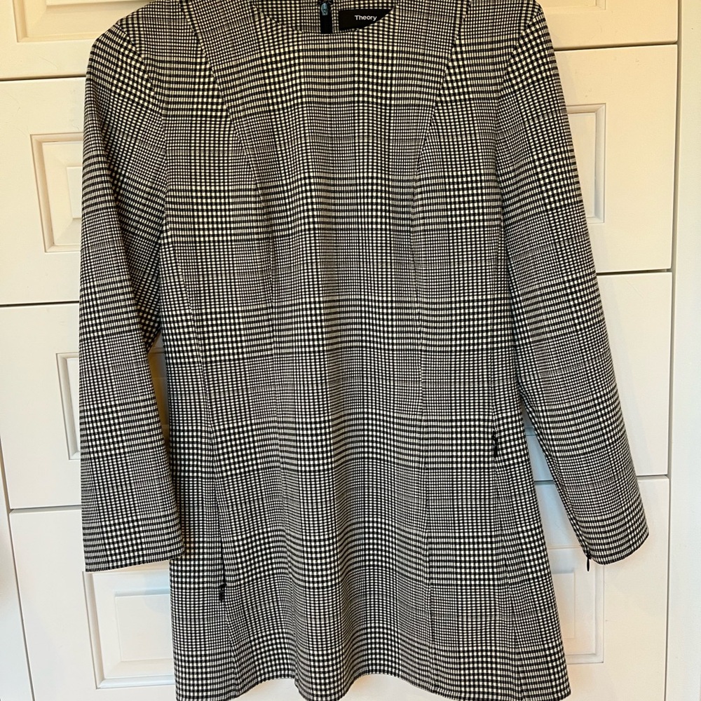 Theory Wool Glen Plaid Tunic